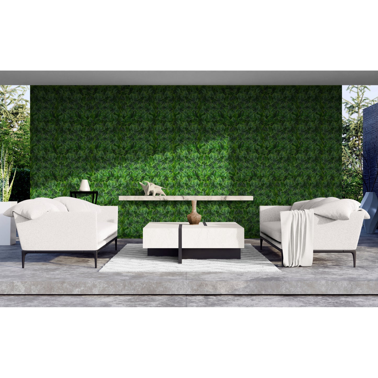 green outdoor foliage decor