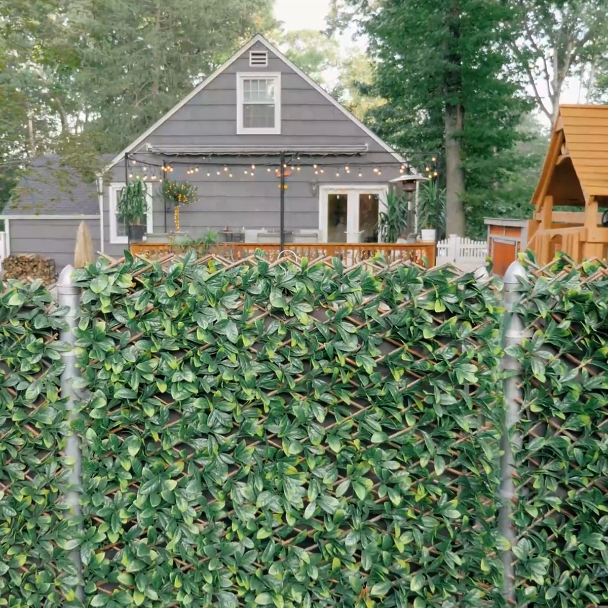 Expandable Faux Lemon Leaf Lattice Screen