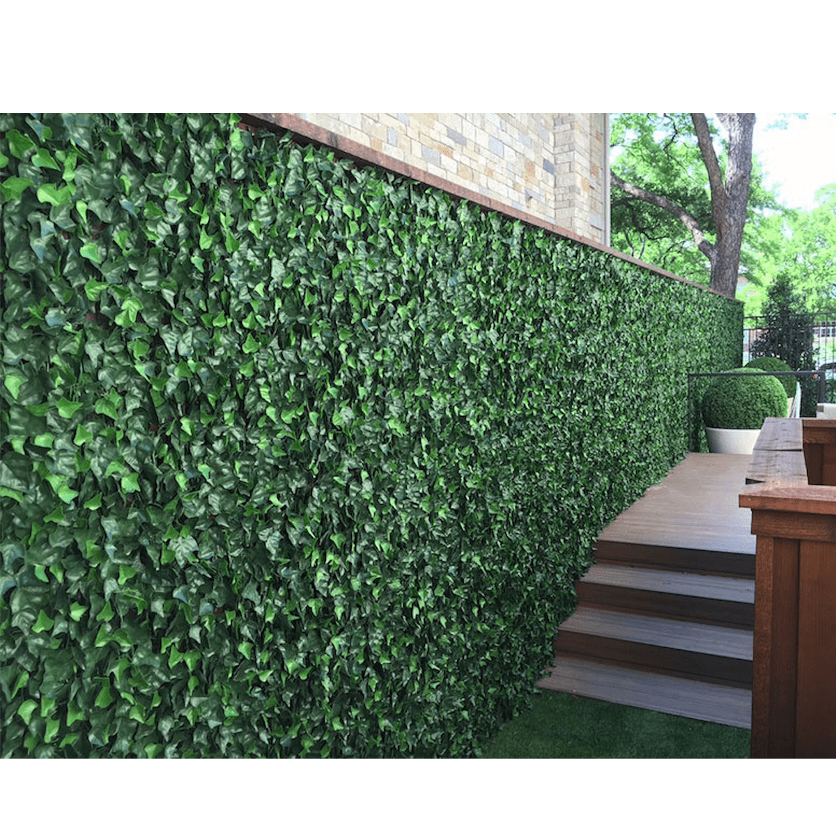 Grass wall patio