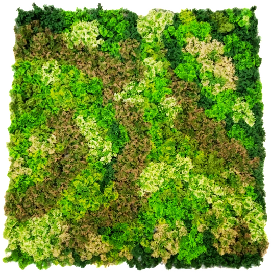 39.37" x 39.37" Green Velvet Mix Faux Green Plant Wall Panel (Indoor/Outdoor UV)