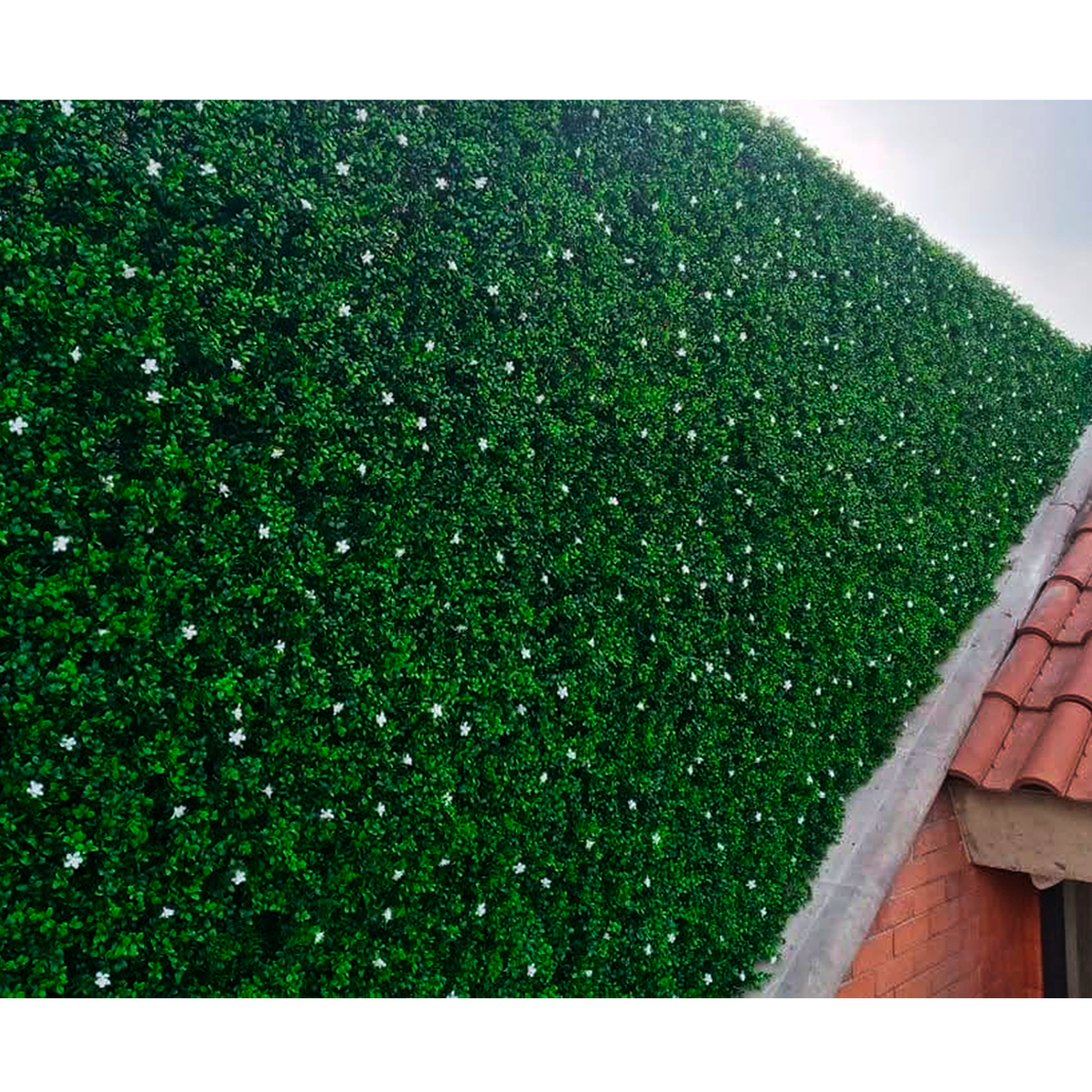 Faux Boxwood Privacy Fence
