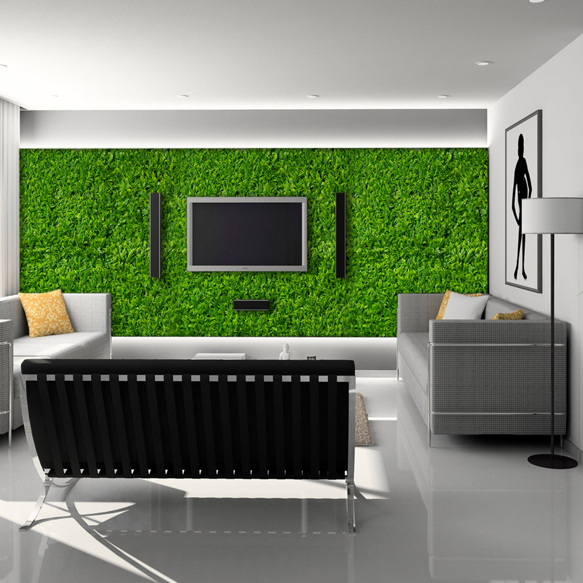 Artificial Fern Wall Panels (Set of 4)